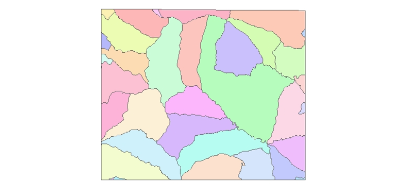 Village Development Committee Boundaries of Charnawati River Watershed, Dolakha, Nepal